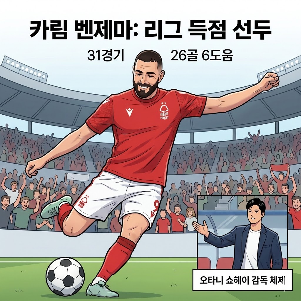 카림 벤제마선수, 리그 득점선두로 주가 폭등!